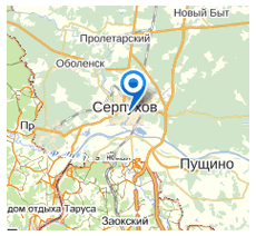карта выездов крана манипулятора в Серпуховском и Заокском районах